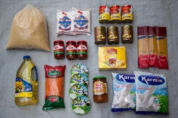 Syrian refugees have few options to support themselves, making it difficult to purchase even the most basic necessities, like food. prosper global distributes essential supplies to help vulnerable families meet their basic needs. photo: sumaya agha for prosper global