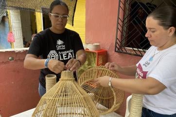 Karely and rosana are part of the more than 1.8 million venezuelan migrants in colombia.