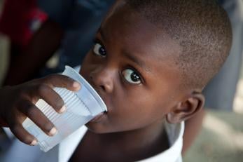 Since the critical first days after the earthquake, Prosper Global has been working to ensure clean water and proper sanitation for displaced families in places like Plas Timoun. Photo: Nancy Farese for Prosper Global