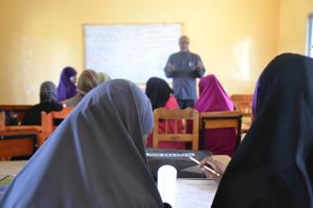 Girls in Somalia participate in Prosper Global's teacher training program. Photo: Lindsay Murphy/Prosper Global