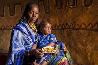 We're celebrating mothers around the world who, every day, brave incredible challenges to support their families. In Ethiopia, Dhaki is striving to ensure her three children have enough to eat, despite the high risk of hunger in her village. Photo: Sean Sheridan for Prosper Global