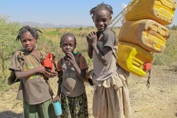 From a young age, girls in Ethiopia are expected to gather wood, fetch water and shop for the family’s food. It can take all day to collect enough food and water for one meal, so there is often no time for school. Photo: Joni Kabana for Prosper Global