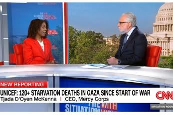 Prosper Global CEO being interviewed by CNN Anchor.