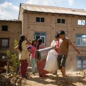 Villages on the outskirts of kathmandu had been overlooked by relief efforts until our team reached them with emergency supplies this week. all photos: miguel samper for prosper global