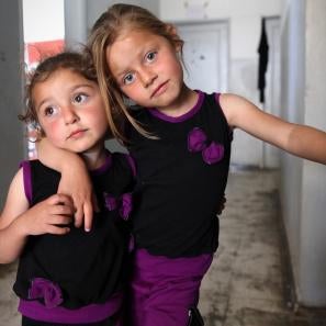 Two young girls in lebanon