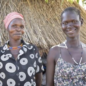 Two women standing next to each other