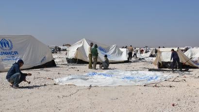 Running this camp is a daily logistical feat. For the last month, the camp has received between 2,000-3,000 refugees each day. If there are an average of five people in a family, that can mean supplying and setting up as many as 600 tents daily.