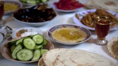 In Jordan, Fadia serves a traditional Syrian breakfast for her family.