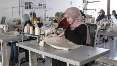 Teenah,  is a women-owned textile company that employs syrian refugees and jordanian women in irbid.