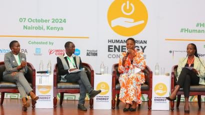 Panelists at the humanitarian energy conference in nairobi in october 2024.